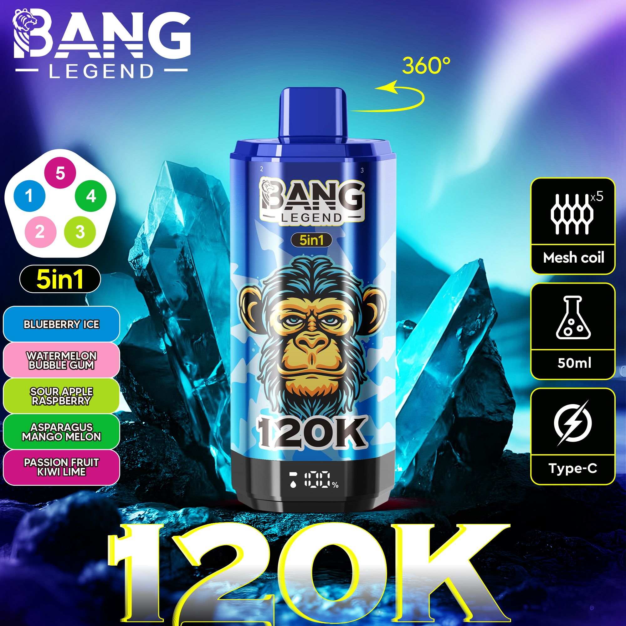 BANG LEGEND 120K ekran LCD