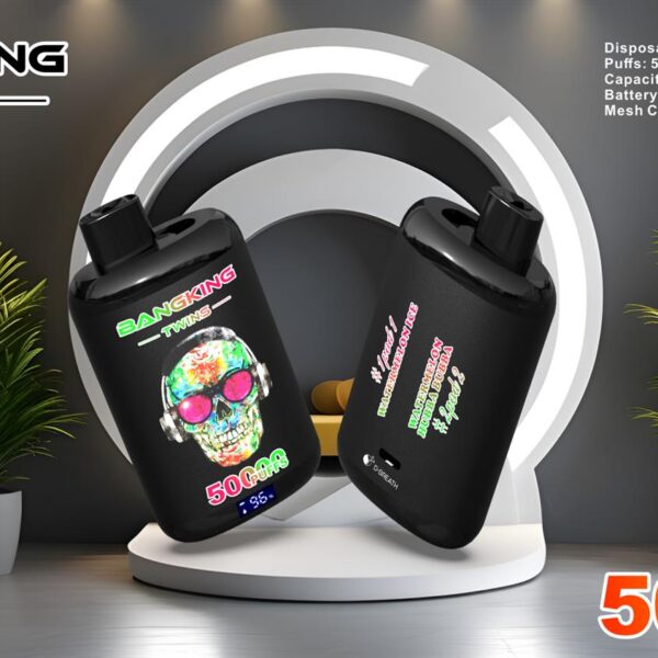 E-papieros Jednorazowy BANG KING TWINS 50K (2 w 1) | Ekran LED