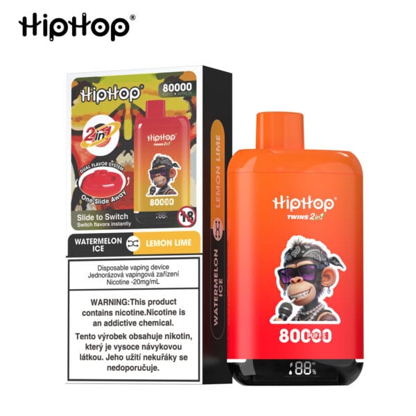 E-papieros HipHop TWINS 80K (2 w 1)