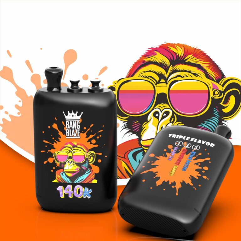 E-papieros Jednorazowy BANG BLAZE 140K (3 w 1) | Ekran LED