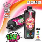 E-papieros Jednorazowy BANG LEGEND 150K (6 w 1) | Ekran LCD – zdjęcie 4