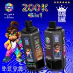 E-papieros Jednorazowy BANG BLAZE 200K (6 w 1) | Ekran LCD – zdjęcie 3