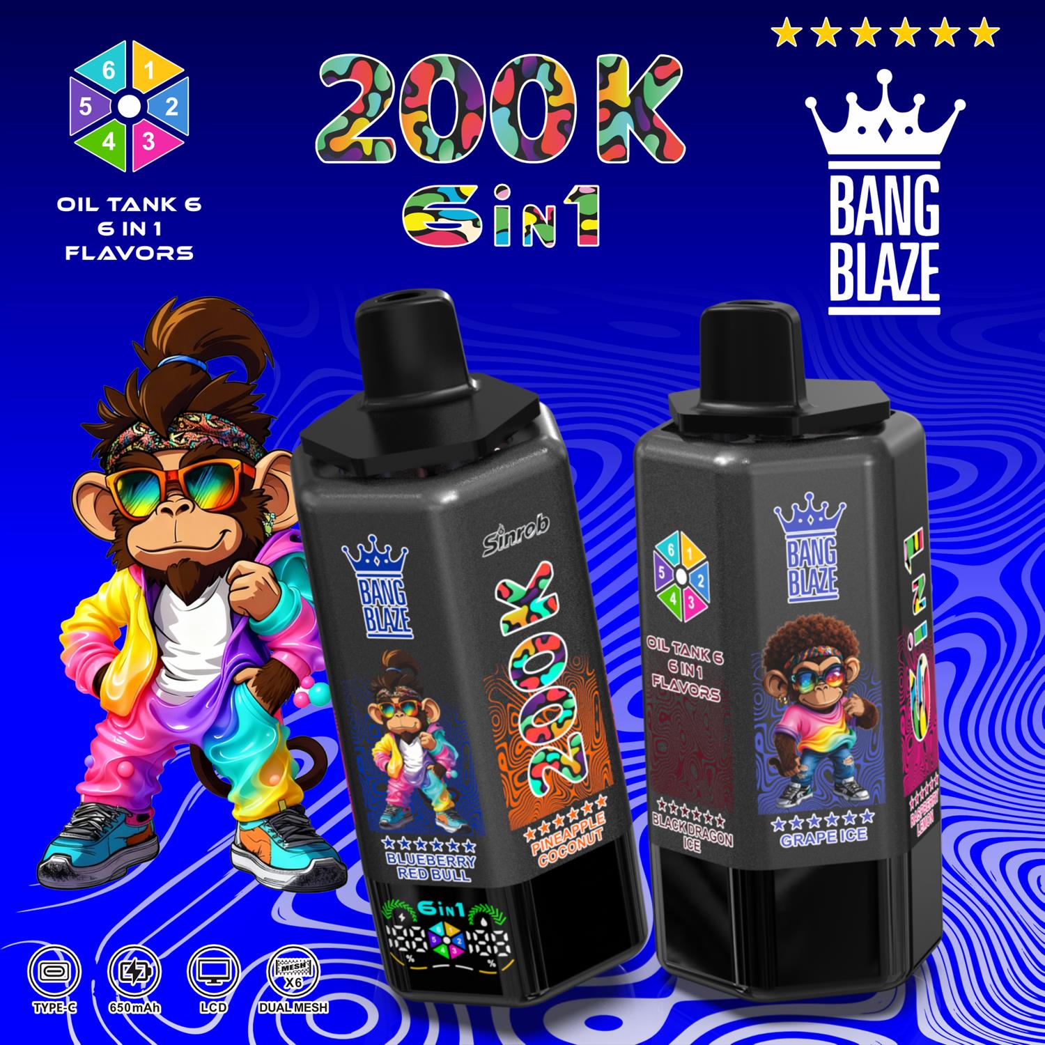 BANG BLAZE 200K ekran LCD